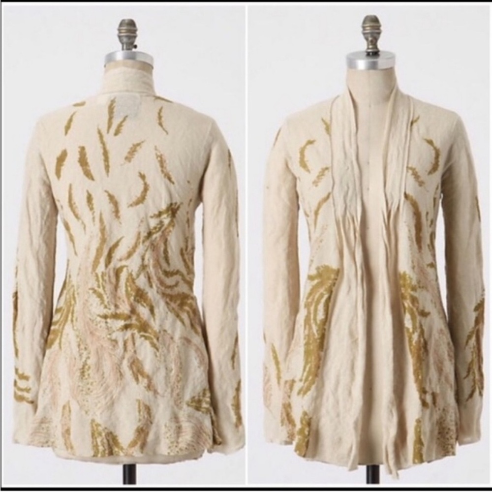 Anthropologie Guinevere Fallen Foliage Cardigan Sweater Whimsical Woodsy Fairy